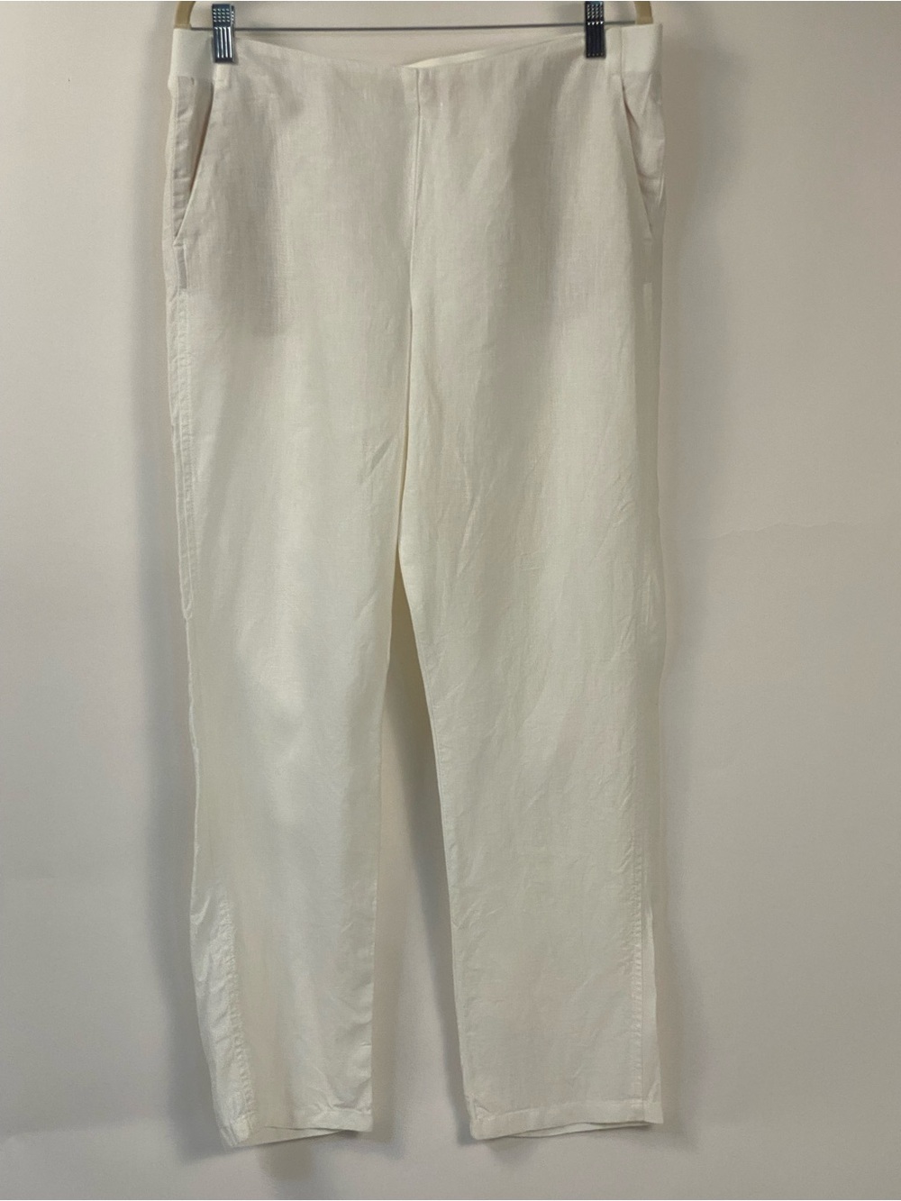 J.Jill Love Women’s Linen White Pull-On Linen Pants Size M